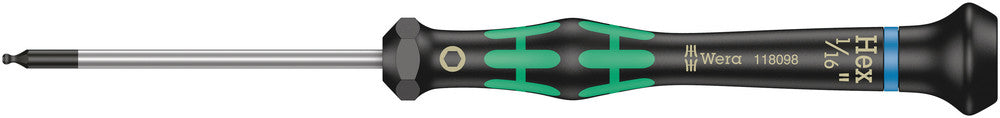 2052 Ball end hexagon screwdriver for electronic applications