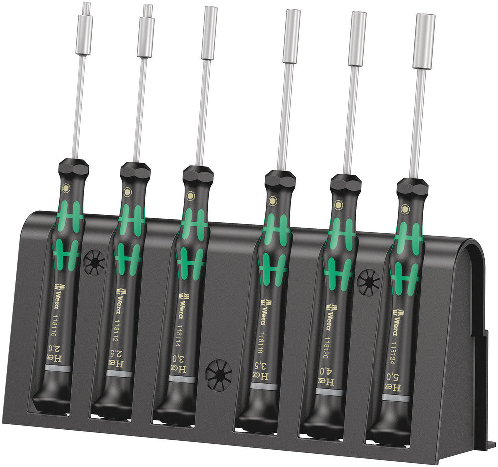 2069/6 Screwdriver set and rack for electronic applications