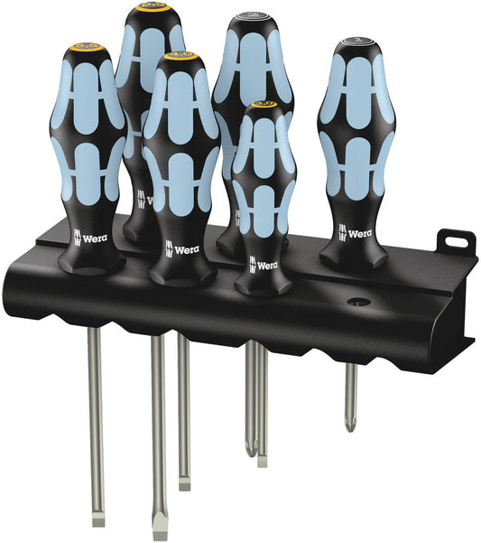 3334/3355/6 Screwdriver set, stainless and rack
