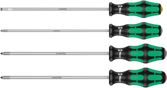 335/350/355/4 Screwdriver set Kraftform Plus Lasertip 200 mm-long blades