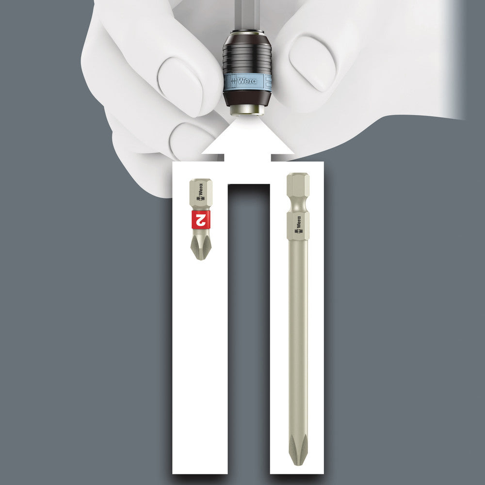 3816 R Bitholding screwdriver with Rapidaptor quick-release chuck, stainless