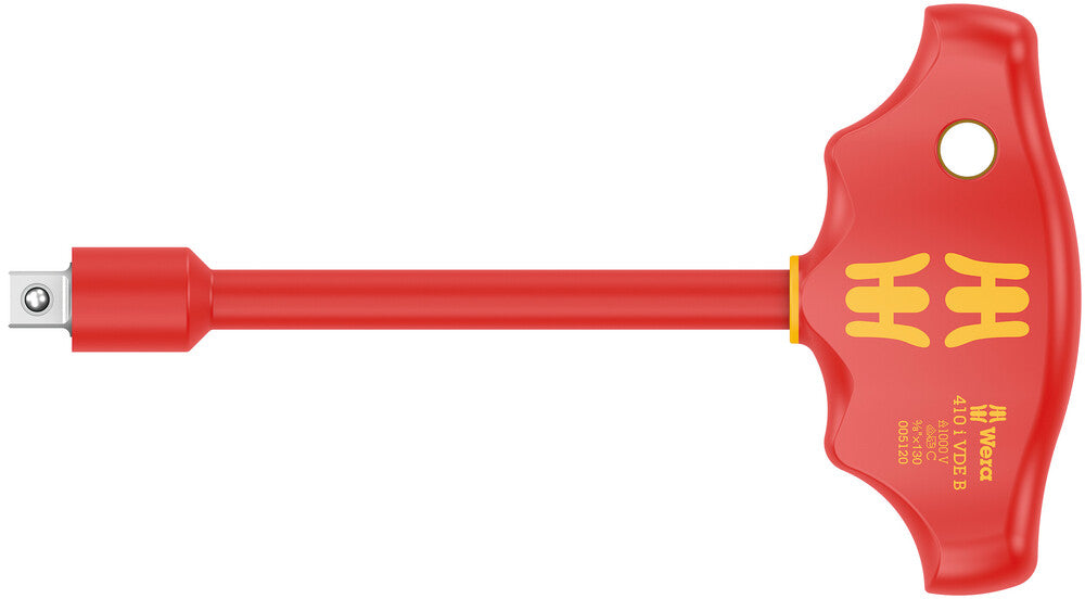 410 i VDE B VDE-insulated T-handle adapter screwdriver for 3/8" sockets