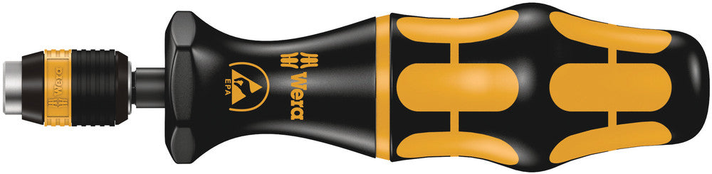 7400 ESD series Kraftform Torque screwdrivers, with factory pre-set value (0.1-1.5 Nm) and Rapidaptor quick-release chuck, handle size 89 mm