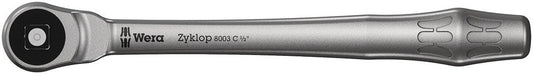 8003 C Zyklop Metal Ratchet with push-through square and 1/2" drive