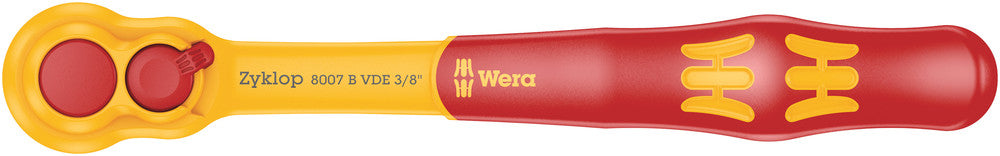 8007 B VDE Zyklop ratchet, insulated, with switch lever, with 3/8" drive