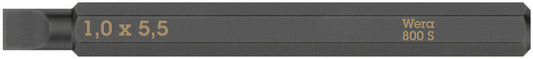 800 S Slotted bits for impact screwdrivers