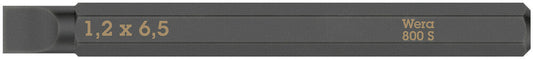 800 S Slotted bits for impact screwdrivers