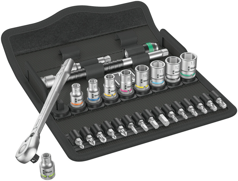 8100 SA 8 Zyklop Metal Ratchet Set with switch lever, 1/4" drive, metric