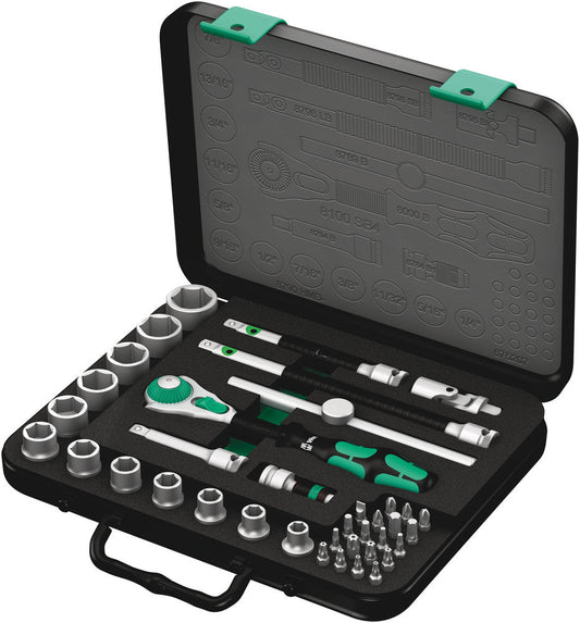 8100 SB 4 Zyklop Speed Ratchet Set, 3/8" drive, imperial