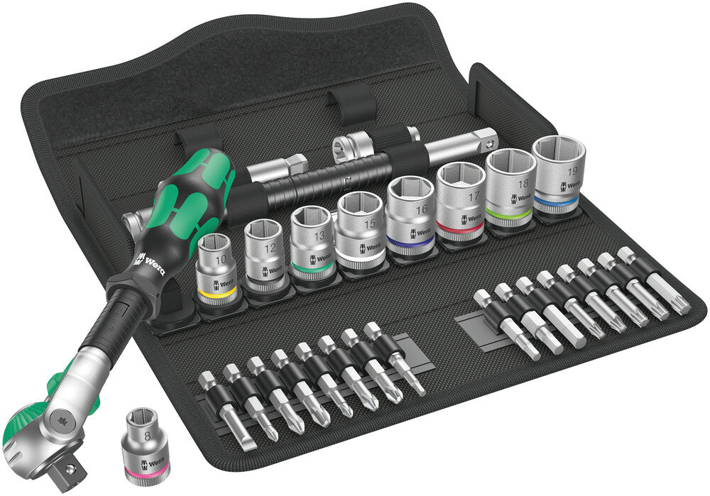 8100 SB 6 Zyklop Speed Ratchet Set, 3/8" drive, metric