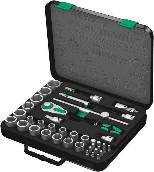 8100 SC 4 Zyklop Speed Ratchet Set, 1/2" drive, imperial