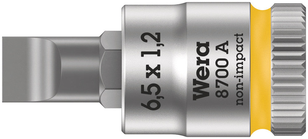 8700 A FL Slotted screws Zyklop bit socket, 1/4" drive