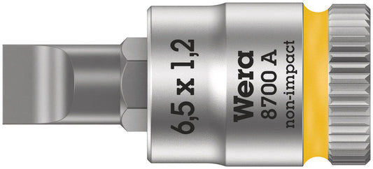 8700 A FL Slotted screws Zyklop bit socket, 1/4" drive