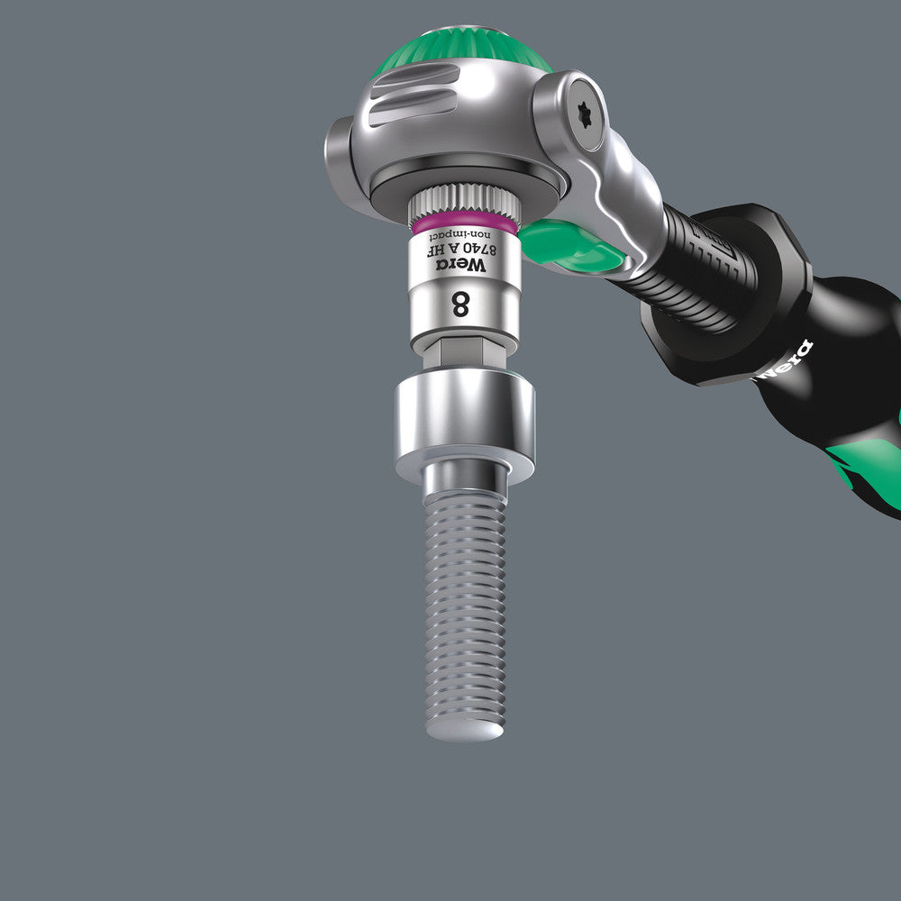 8740 A HF Zyklop bit socket with holding function, 1/4" drive