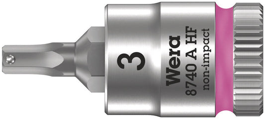 8740 A HF Zyklop bit socket with holding function, 1/4" drive
