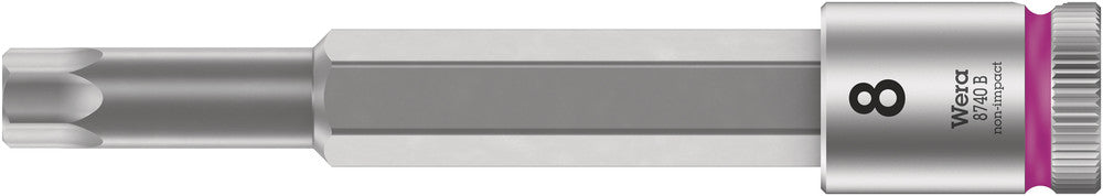 8740 B Zyklop Bit socket with 3/8" drive, with extra slim profile area