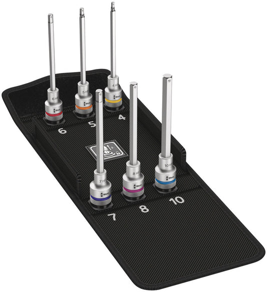 8740 C HF 2 Zyklop bit socket set with 1/2" drive, with holding function
