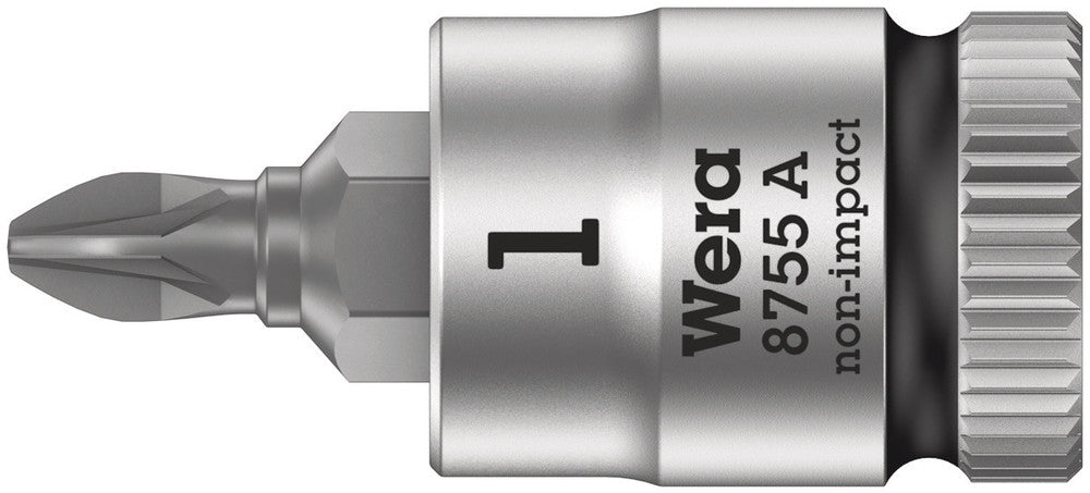8755 A Pozidriv Zyklop bit socket, 1/4" drive