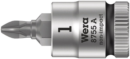 8755 A Pozidriv Zyklop bit socket, 1/4" drive