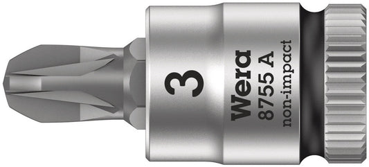 8755 A Pozidriv Zyklop bit socket, 1/4" drive