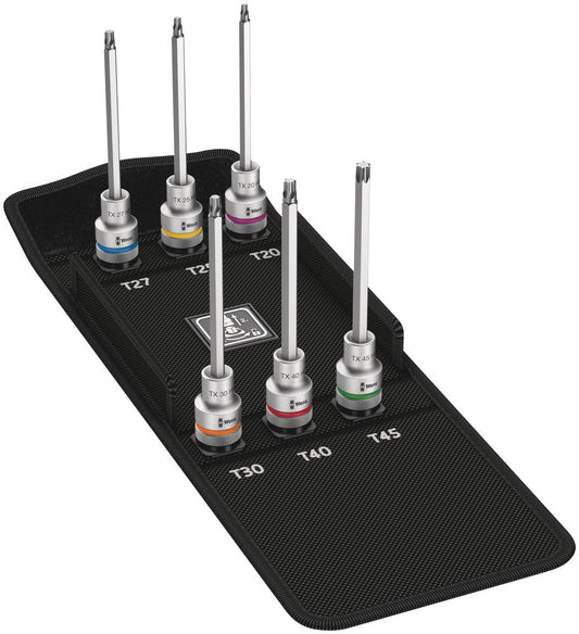 8767 C TORX® HF 2 Zyklop bit socket set with 1/2" drive, with holding function