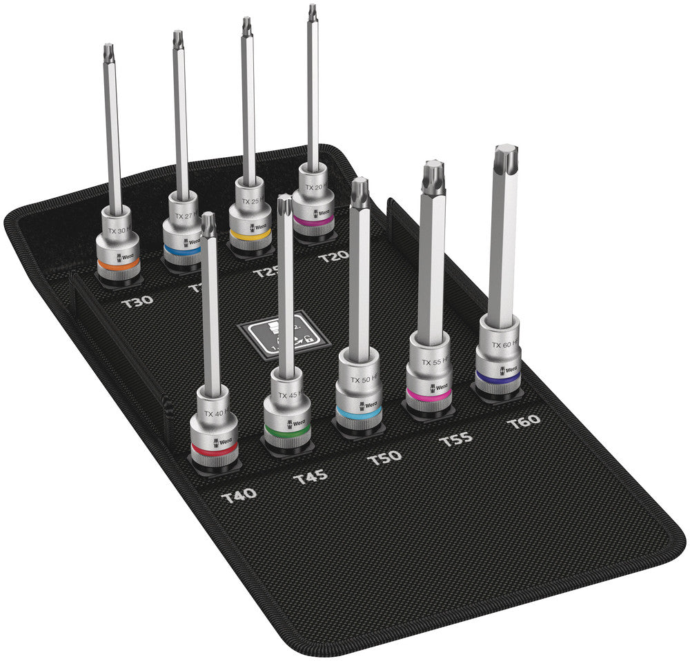 8767 C TORX® HF 3 Zyklop bit socket set with 1/2" drive, with holding function