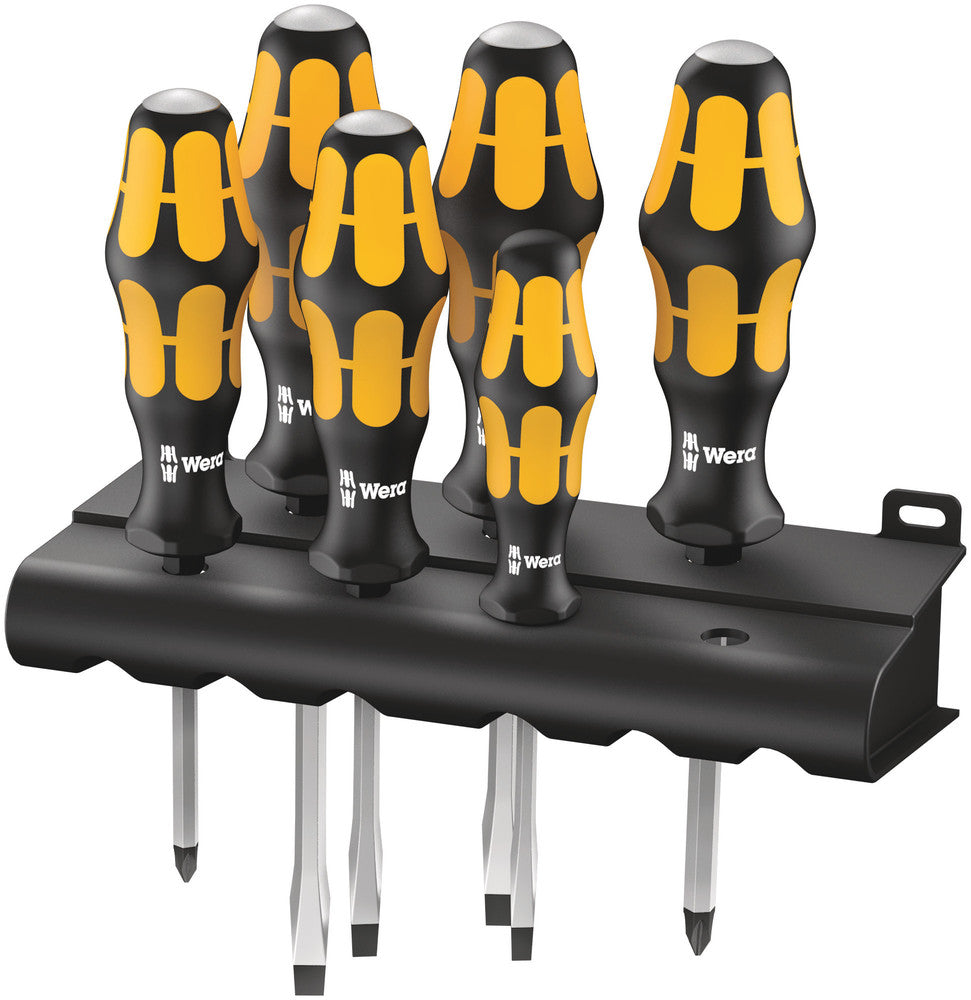 932/6 Screwdriver set Kraftform Wera: Chiseldriver and rack