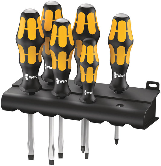 932/918/6 Screwdriver set Kraftform Wera: Chiseldriver and rack