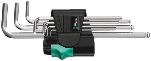 950/7 Hex-Plus 1 L-key set, metric, chrome-plated