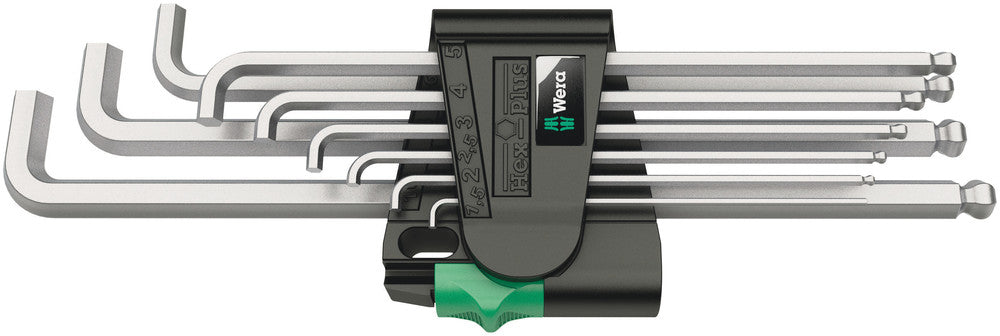 950/9 Hex-Plus 4 L-key set, metric, chrome-plated