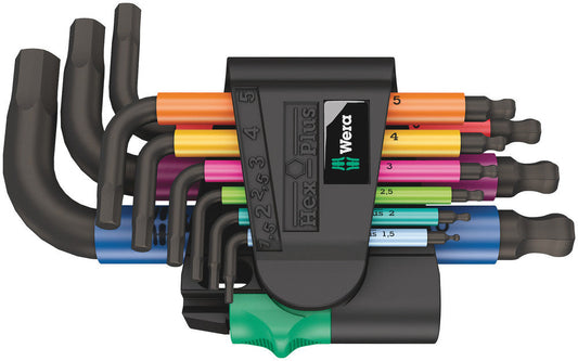 950/9 Hex-Plus Multicolour 2 L-key set, metric, BlackLaser