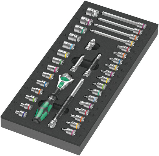9720 Foam insert 8000 A Zyklop 1/4" ratchet set 1