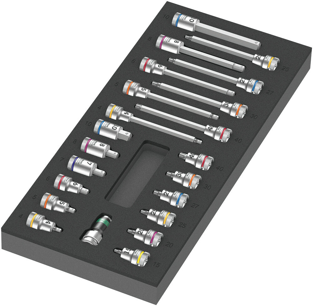 9723 Foam insert Zyklop B 3/8" bit socket set 1