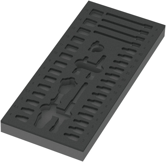 9820 Foam insert 8000 A Zyklop 1/4" ratchet set 1, empty