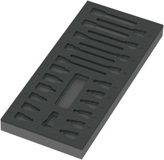 9823 Foam insert Zyklop B 3/8" bit socket set 1, empty