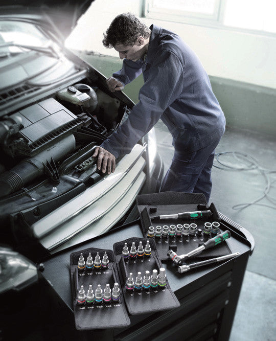 8740 C HF 1 Zyklop bit socket set with 1/2" drive, with holding function