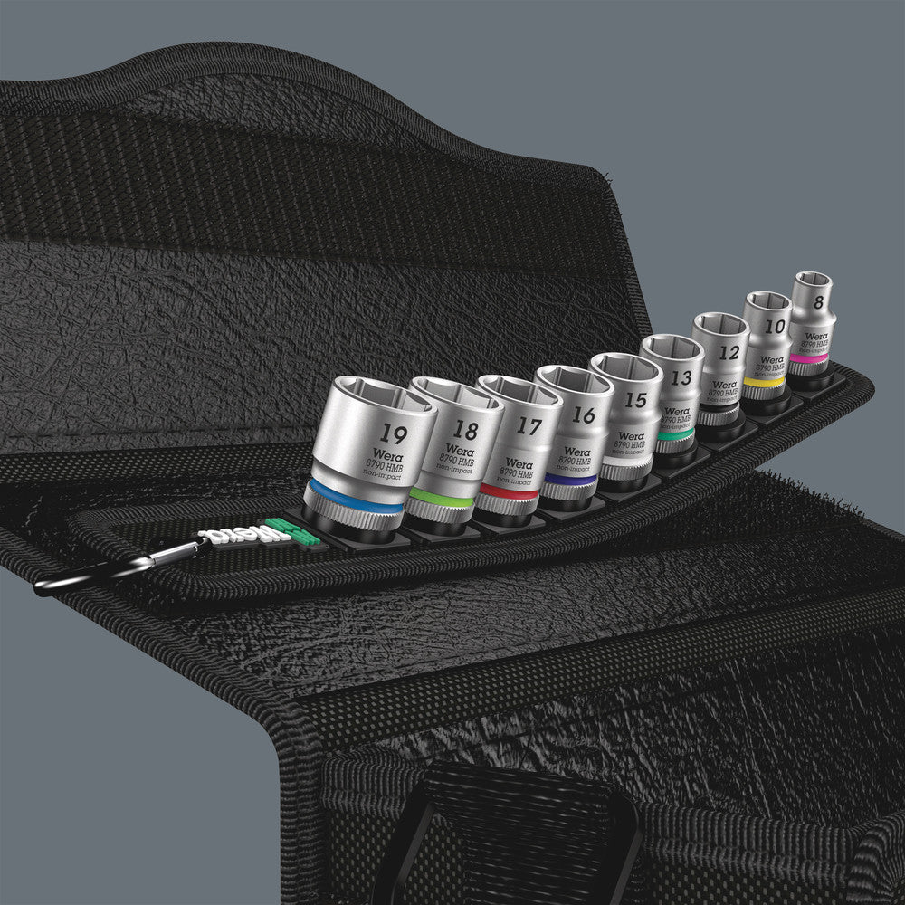 Belt B 4 Zyklop socket set, 3/8" drive