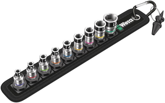 Belt A 1 Zyklop socket set with holding function, 1/4" drive