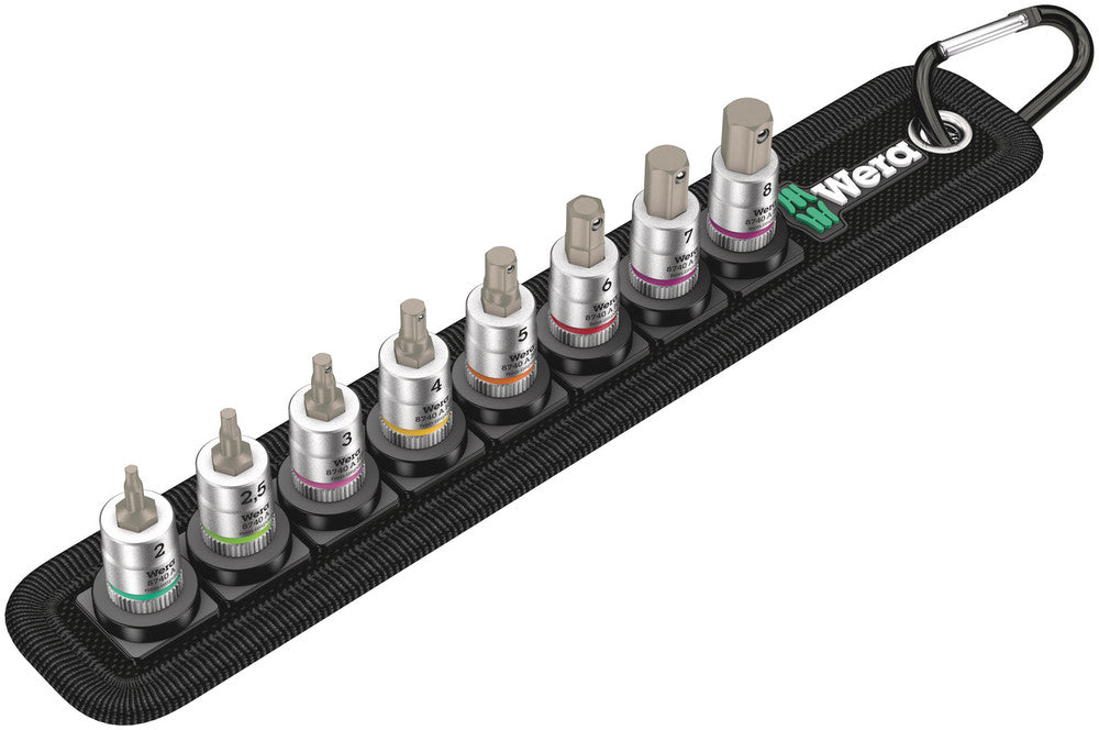Belt A 2 Zyklop In-Hex-Plus bit socket set with holding function, 1/4" drive