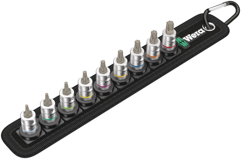 Belt A 3 TORX® HF Zyklop bit socket set with holding function, 1/4" drive