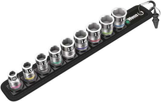 Belt B 1 Zyklop socket set with holding function, 3/8" drive