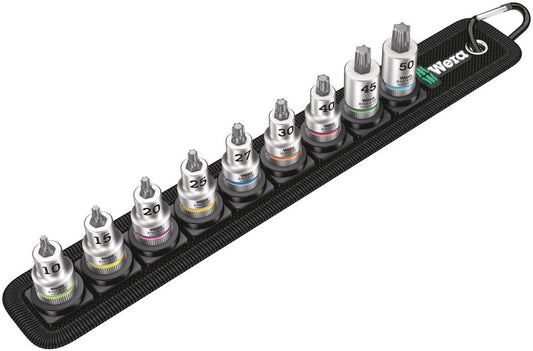 Belt B 3 TORX® HF Zyklop bit socket set with holding function, 3/8" drive