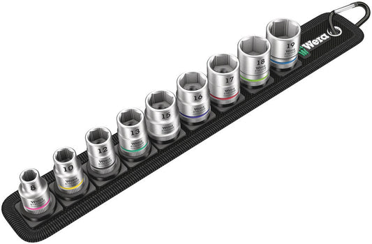 Belt B 4 Zyklop socket set, 3/8" drive