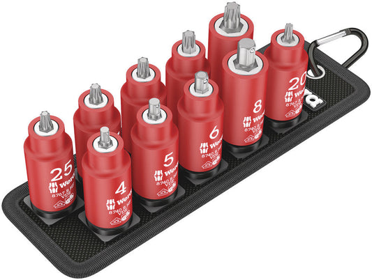 Belt B VDE 1 Zyklop bit socket set TORX® / hexagonal socket with holding function, 3/8" drive