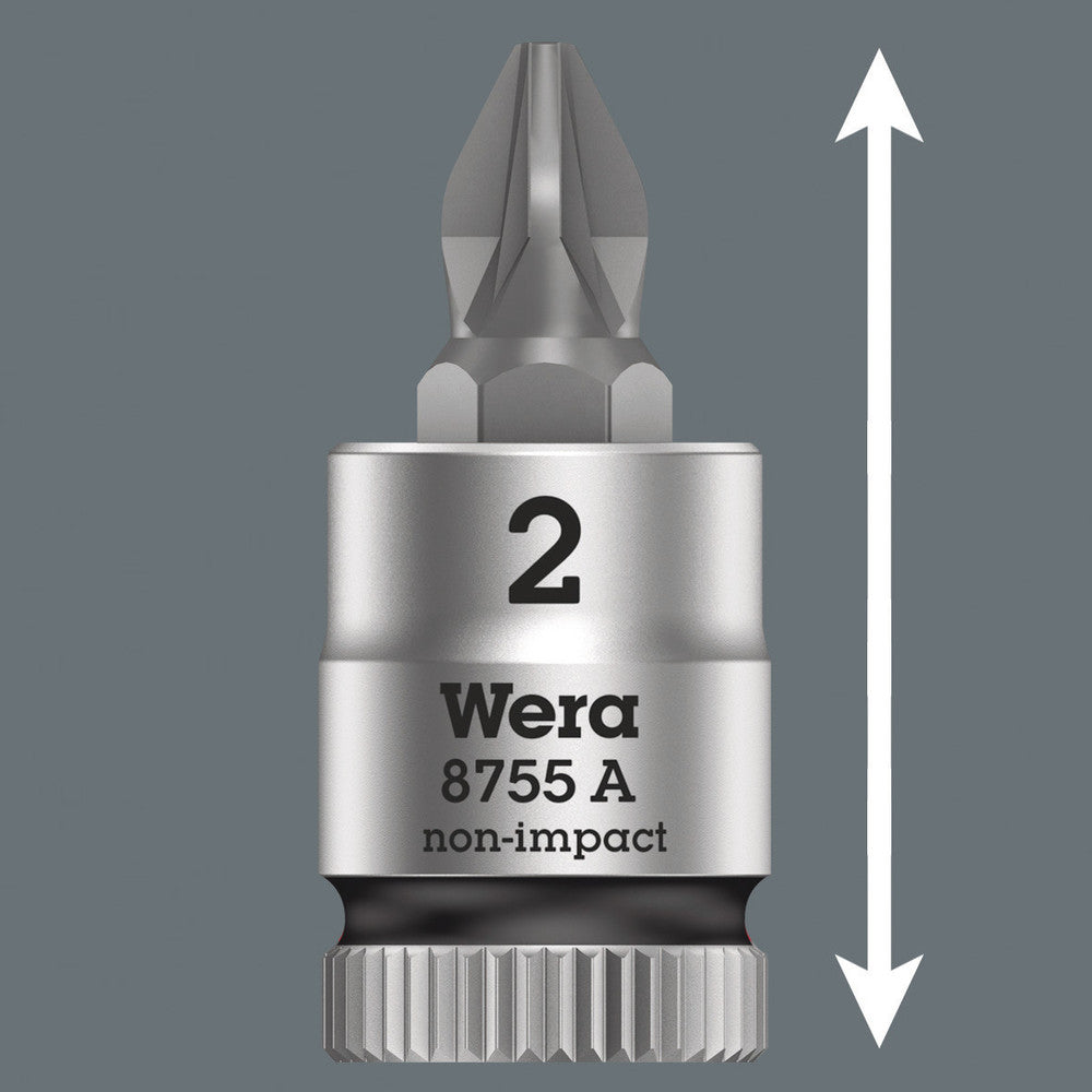 8755 A Pozidriv Zyklop bit socket, 1/4" drive