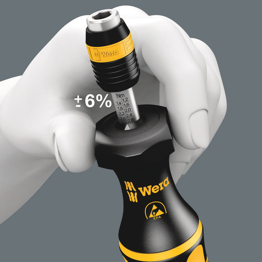 Series 7400 ESD Kraftform adjustable torque screwdrivers (0.1-3.0 Nm) with Rapidaptor quick-release chuck