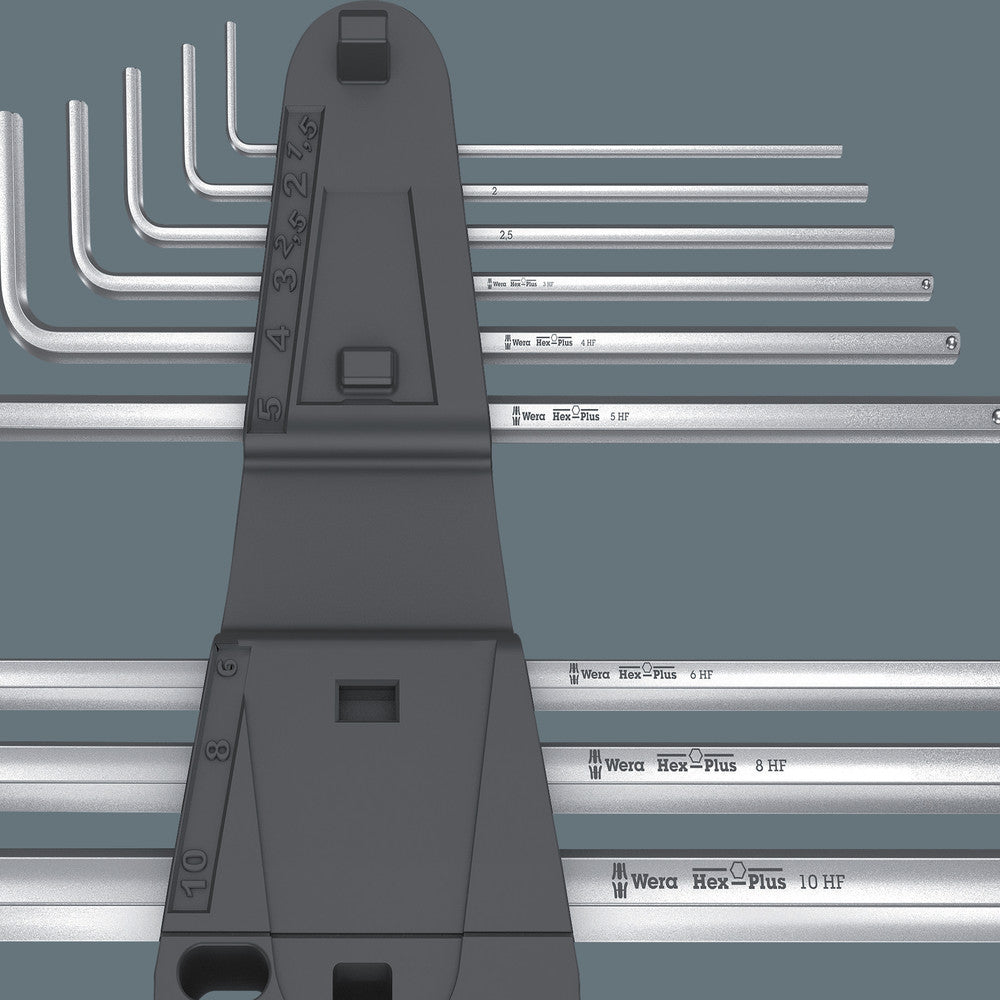 950/9 L Hex-Plus HF 1 L-key set, metric, chrome-plated, with holding function