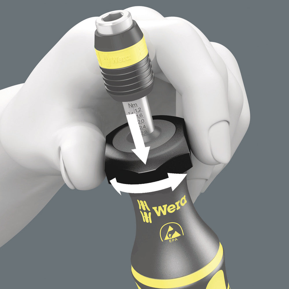 Series 7400 ESD Kraftform adjustable torque screwdrivers (2.5-29.0 in.lbs.) with Rapidaptor quick-release chuck