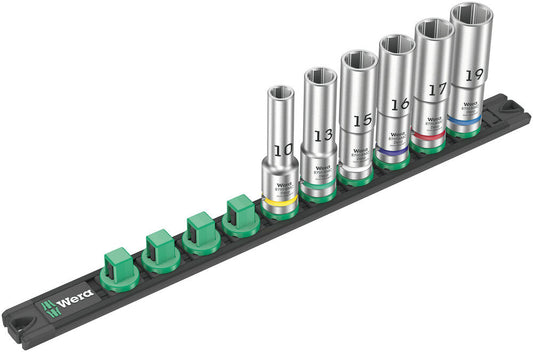 Magnetic socket rail C Deep 1 socket set, 1/2" drive