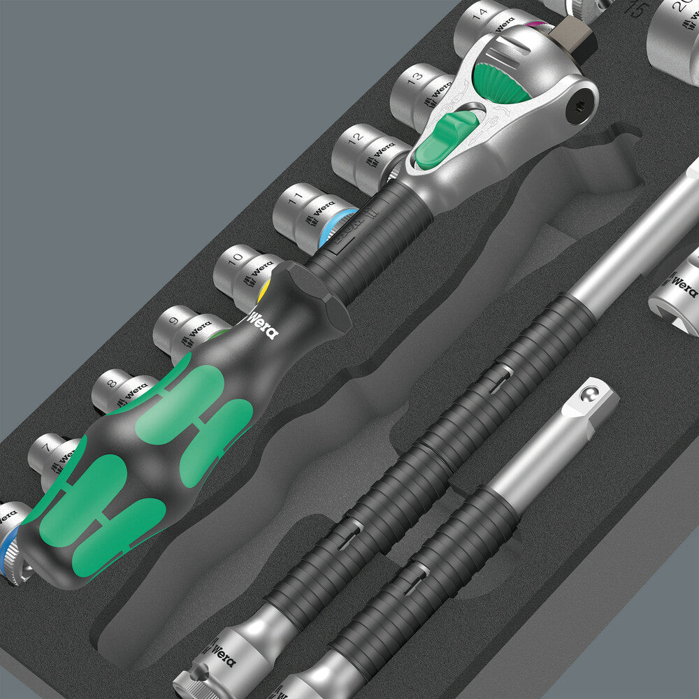 9721 Foam insert 8000 B Zyklop 3/8" ratchet set 1
